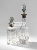 Two crystal decanters presented to Fred Perry,