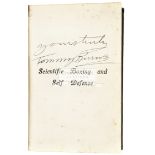 A rare signed "Scientific Boxing and Self Defence" book by Tommy Burns,