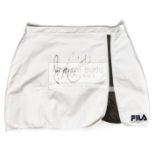An autographed FILA tennis skirt, signed by Jennifer Capriati,