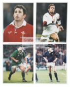 A collection of 121 colour rugby press photographs 1990s, in two binders,