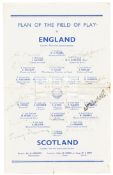 Autographed England v Scotland wartime international programme played at Wembley 10th October 1942,