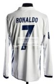 Cristiano Ronaldo signed Real Madrid No.7 replica jersey, signed to the reverse No.