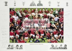 "Legends of Old Trafford" limited edition Manchester United print,