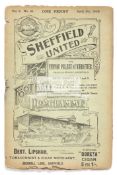 England v Scotland international programme played at Sheffield United 4th April 1903,
