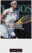 A collection of Tennis posters, comprising an autographed Gabriela Sabatini photograph,