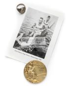 Berlin 1936 Olympic Games gold prize medal awarded to the German rower Willi Eichhorn for the