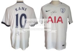 Tottenham Hotspur Harry Kane and Dele Alli signed home jerseys,