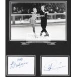 Ludmila Belousova and Oleg Protopopov autographed photographic display, comprising a 8 x 10 in.
