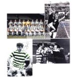 A collection of 13 autographed photographs relating to Celtic FC,