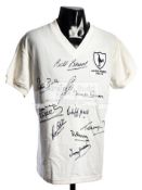 Autographed Tottenham Hotspur 1960-61 double winners retro jersey,