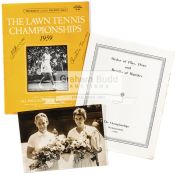 Wimbledon Championship Thursday 25th June 1959 Programme,