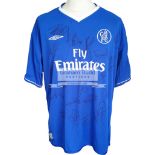 Chelsea replica jersey signed by 20 players from the Chelsea 2004-2005 Premier league Champions