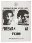 The rare onsite programme for the Muhammed Ali v George Foreman in the World Heavyweight