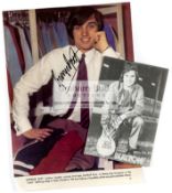 Two George Best signed pictures,