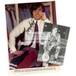 Two George Best signed pictures,