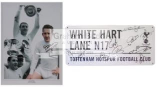 Tottenham Hotspur signed replica metal street sign, Ryan Mason, Christian Eriksen, Dele Alli,