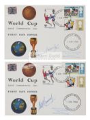 Sir Alf Ramsey and Bobby Moore signed 1966 World Cup First Day Covers, both postmarked Wembley,