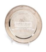 A Brigadier Gerard sterling silver salver from the Racehorse of the Year Series,