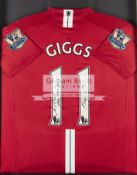 Mick Hucknall Manchester United Memorabilia Collection: Ryan Giggs red Manchester United No.