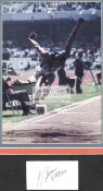 Bob Beamon, a signed photographic display of Bob Beamon, the Mexico 1968 Olympic Games,