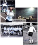 A collection of 16 autographed photographs relating to Derby County FC, featuring a 12 by 8in.