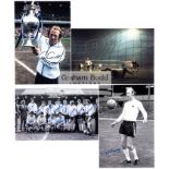 A collection of 16 autographed photographs relating to Derby County FC, featuring a 12 by 8in.