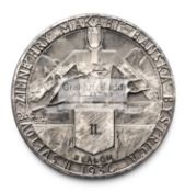 1936 Second Maccabiah Winter Games 2nd place prize medal for slalom, silver,