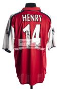 Thierry Henry: a signed red & white Arsenal No.