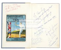 A collection of multi-signed Tennis Books,