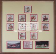 1966 World Cup: signed set of cards called "Frames of Mind" depicting the 11 England winners,