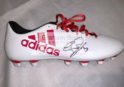 A trio of football boots signed by Liverpool FC footballers, Georginio Wijnaldum signed Adidas boot,