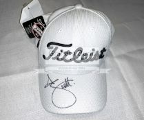 Two golf caps signed by US Masters Champions,