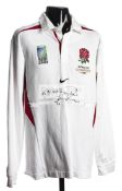 Jonny Wilkinson signed England 2003 Rugby World Cup Champions commemorative shirt,