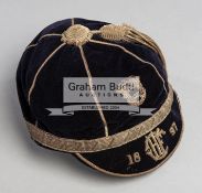 Hull Rugby Football Club cap 1897, with crest,