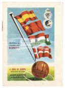 A rare 1964 UEFA European Nations' Cup programme for the Final Championship Tournament held in