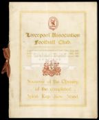 A special souvenir Liverpool programme for the Opening of the completed Spion Kop New Stand at