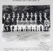 Australia 1948 'invincibles': Sir Don Bradman and Arthur Morris double-signed photograph of the