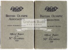 British Olympic Association Official Reports for the Los Angeles 1932 and Berlin 1936 Olympic Games,