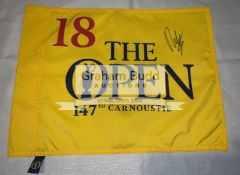 147th Open Championship - Carnoustie 2018 - pin flag signed by the winning golfer Francesco