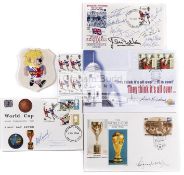 England 1966 World Cup autographed display, comprising four postal covers,