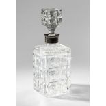 A Herren Doppel Mens Doubles crystal decanter awarded to Fred Perry in 1953,