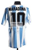 Maradona signed Argentina replica jersey,