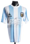 Maradona signed Argentina replica jersey,