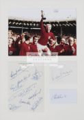England 1966 World Cup autographed framed display,