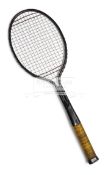 A rare metal Wilson "Indestruts" tennis racquet, circa 1928, made in steel by Dayton, Ohio,