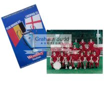 Liverpool 1977-78 European Cup Winners Final Programme along with squad signed 10" x 8" colour