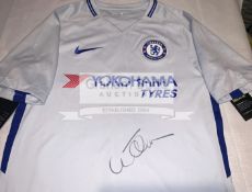 Group of five signed Chelsea FC replica jerseys,