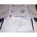 Group of five signed Chelsea FC replica jerseys,