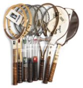 A group of 36 tennis Racquets, formerly the property of an American Teaching Professional, Wilsons,