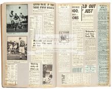 Press cuttings albums covering the Midlands Football Teams dating from 1952 to the 1960s each album